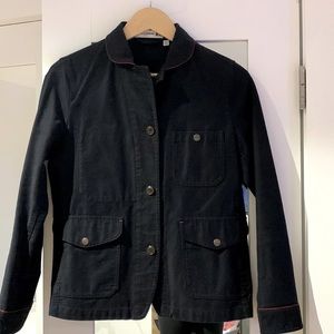 INES DE LA FRESSANGE navy button-down cotton jacket